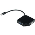 2016 Mini Display Mini Puerto Thunderbolt DP a DVI VGA HDMI 3in1 adaptador de cable para MacBook